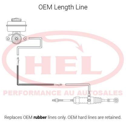 HEL Performance Braided Clutch Line Kit - Mitsubishi Evo 5-6 (OEM Length) - HEL Performance AU Autosales