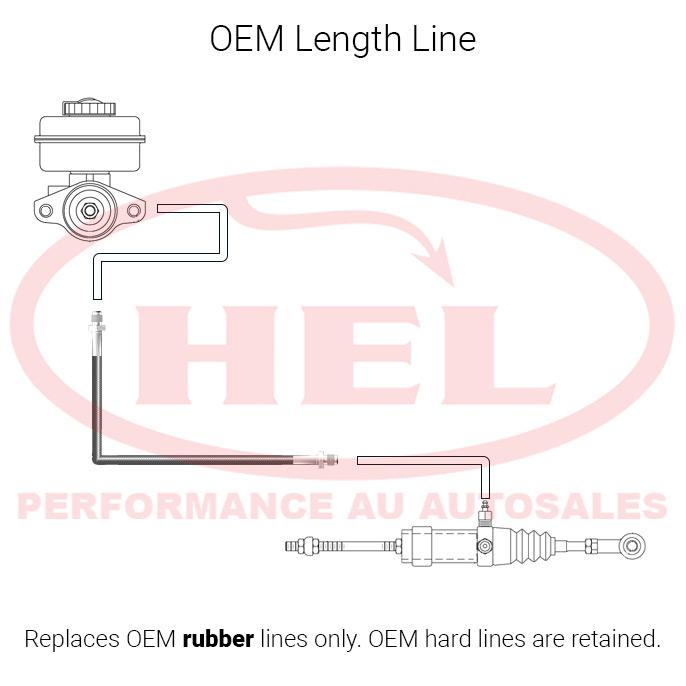 HEL Performance Braided Clutch Line Kit - Toyota Supra Mk4 JZA80 W58 (OEM Length) - HEL Performance AU Autosales