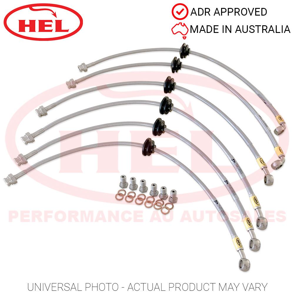 HEL Braided Brake Line Kit - Holden Commodore VZ Maloo ute AP 6-pot Fr & 4-pot Rr (IRS, w/Traction Control)