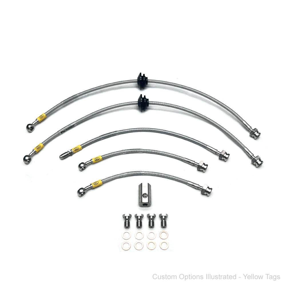 HEL Braided Brake Line Kit - Holden Commodore VK/VL (Non-IRS, Rear Disc, VT Fr Caliper)
