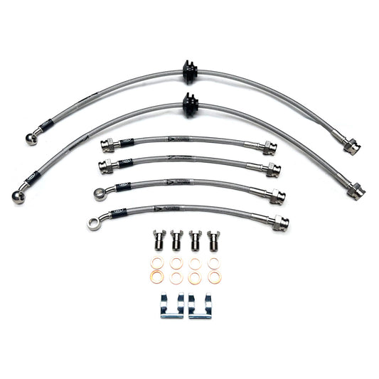 HEL Braided Brake Line Kit - Holden Commodore VZ Maloo ute AP 6-pot Fr & 4-pot Rr (IRS, w/Traction Control)